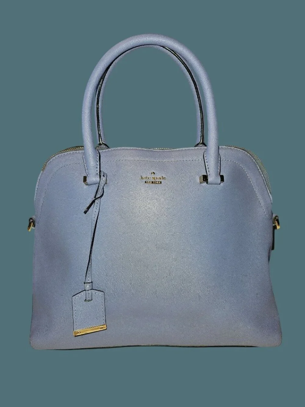 Kate Spade Blue Cameron Street Satchel Crossbody Saffriano Leather Bag